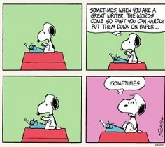 snoopy schrijft